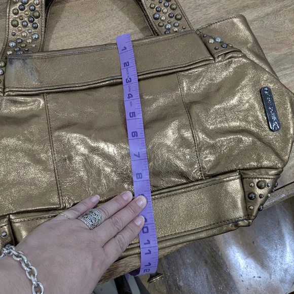BETSEY JOHNSON VINTAGE Studded Bronze Bag - Picture 15 of 17